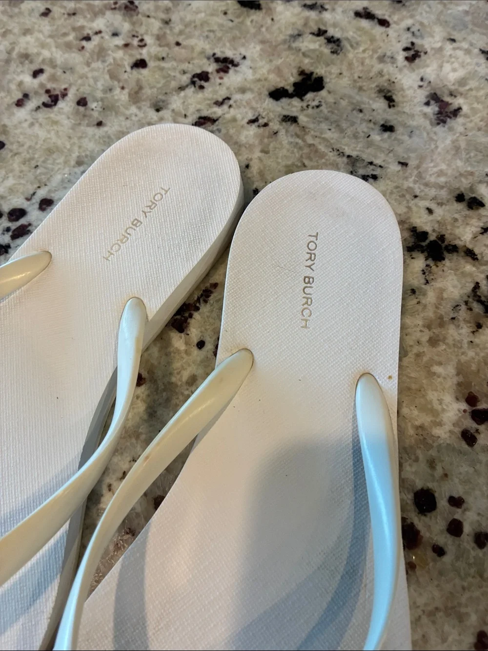 Tory Burch Ivory Logo Flip Flop Sandals - Picture 2 of 4
